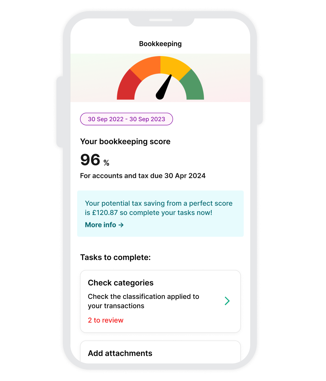 Product Design example by Camille Brunette, ANNA Money Bookkeeping Score